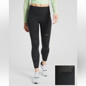 Athleta Persistence Laser Cut 7/8 Tights in Black